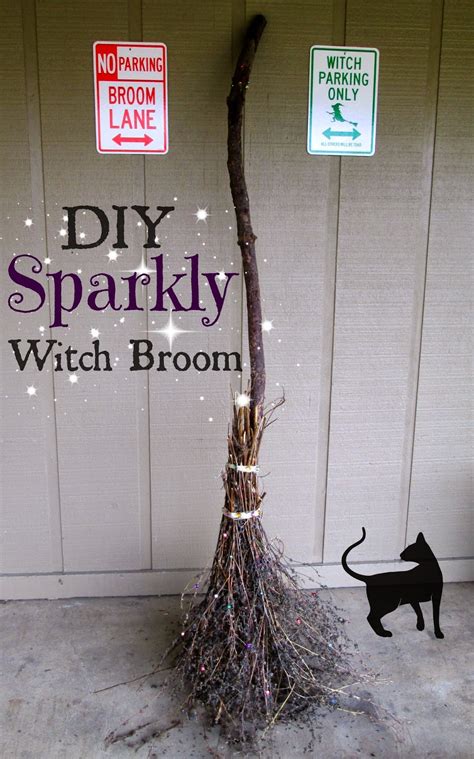 Spooky and fun witch on a flying broom decoration ideas for kids